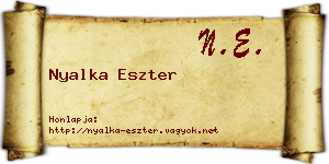 Nyalka Eszter névjegykártya